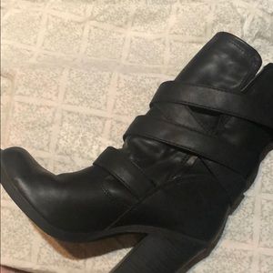 Black heeled boots